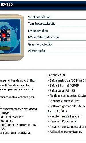 Indicador de balança rodoviária